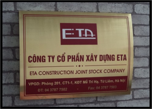 Biển Inox Vàng