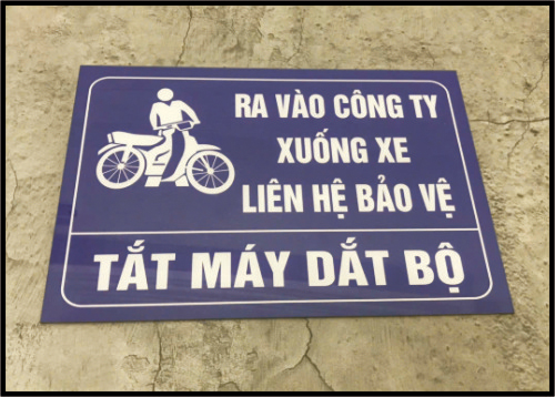 Biển Xuống Xe Dắt Bộ